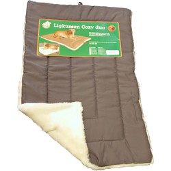 Boon Ligkussen cozy duo grijs wit 88 x 55 cm