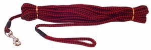 Boon Looplijn Nylon Rood/Zwart 10mm 10M Hondenhalsband & -tuig