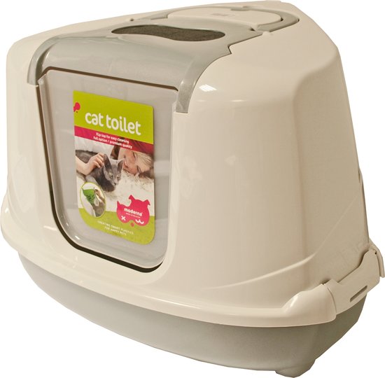 Hoektoilet flip corner l grijs/wit - Gebr de boon