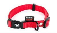 Martin sellier halsband nylon rood verstelbaar 45-65CM