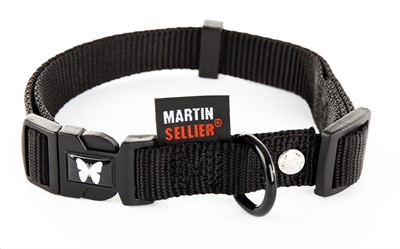 MARTIN SELLIER HALSBAND VOOR HOND NYLON ZWART VERSTELBAAR #95;_25 MMX45-65 CM