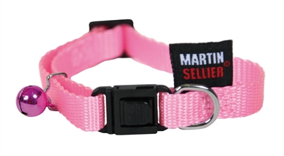 Martin sellier HALSBAND VOOR KAT NYLON UNI ROZE #95;_13 MMX20-30 CM