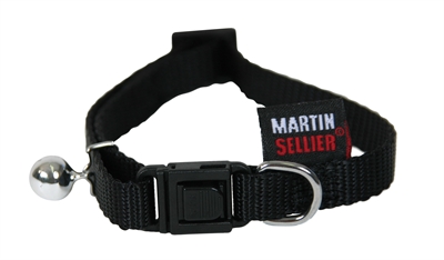 Martin sellier HALSBAND VOOR KAT NYLON UNI ZWART #95;_11 MMX20-30 CM