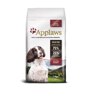 7,5 kg Applaws Adult Small & Medium Breed - Kip met Lam hondenvoer