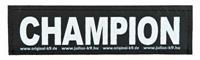 Champion - Halsbandlabel - Zwart Wit - baby 1 & maat 0 - 11 X 3 CM