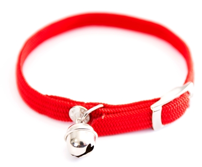 HALSBAND VOOR KAT ELASTISCH NYLON ROOD #95;_30X1 CM