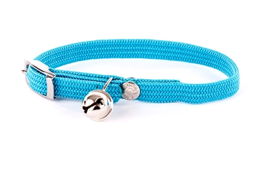 Martin sellier HALSBAND VOOR KAT ELASTISCH NYLON TURQUOISE #95;_30X1 CM