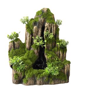 Aqua D'ella Decor Waterfall Moss Rock - Aquarium - Ornament - 25.5x18x31 cm Small