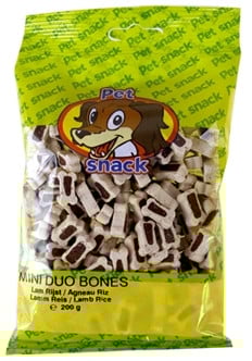 Petsnack Mini Duo Bones Lam/rijst