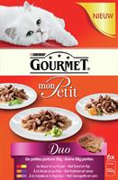 Gourmet Mon Petit Intense met rund en kip, kalkoen en lever, gevogelte en lam 8 x (6 x 50 g)