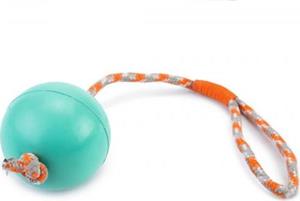 beeztees Rubberen bal aan koord hondenspeeltje mint 30 cm