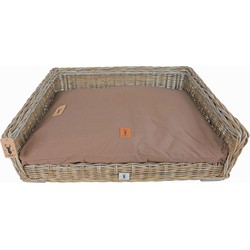 Boony Est 1941 ligkussen basic brown 100x70 cm - Gebr de boon