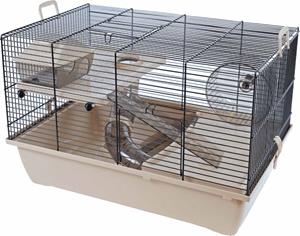 Interzoo hamsterkooi Pinky 2 beige - Gebr de boon
