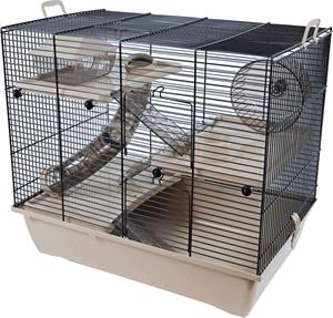 Interzoo hamsterkooi Pinky 3 beige - Gebr de boon