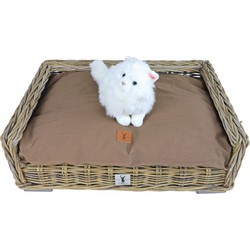 Boony Est 1941 ligkussen basic brown 70x50 cm - Gebr de boon