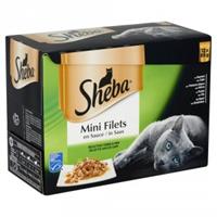 Sheba Mini Filets Selectie van de Chef in saus natvoer kat (zakjes 85 g) 2 x (12 x 85 g)