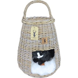 Boony Est 1941 rotan slaapmand rond met hengsel 67 cm - Gebr de boon