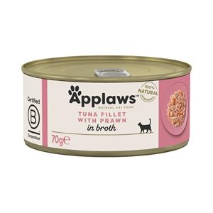 24x70g Tonijnfilet & Garnalen Applaws Kattenvoer