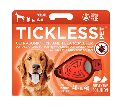 Tickless Tekenverjager Hond/Kat Oranje - fluoriserend