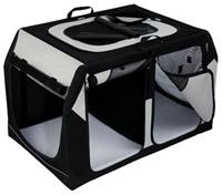 TRIXIE REISMAND VARIO DUBBEL ZWART / GRIJS 91X60X61/57 CM