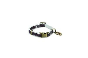 Designedbylotte Nylon Halsband Virante - Bruin - 20/30 cm x 10 mm