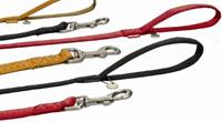 beeztees Hondenriem Mac Leather 120cm x 15mm rood