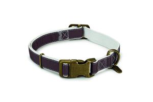 Designedbylotte Nylon Halsband Virante - Bruin - 48/70 cm x 25 mm