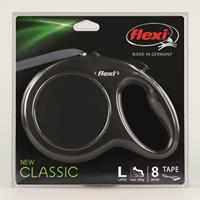 Flexi New Classic L Gurt-Leine 8 Meter Schwarz