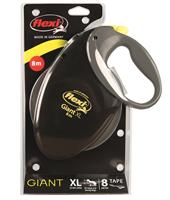 Flexi Giant Neon XL Tape rollijn 8 meter Zwart