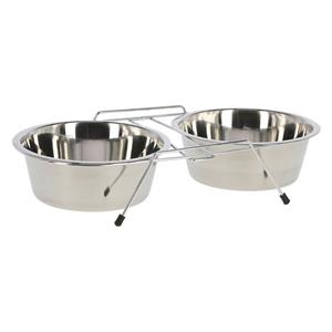 Kerbl Houder voor 2 bakjes incl. 2 x bakje van 450 ml