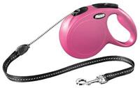 Flexi Rollijn Classic - Cord Leash - M - 8 meter - Roze