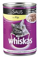 Whiskas BLIK ADULT BROKJES IN SAUS KIP KATTENVOER #95;_400 GR