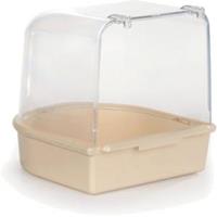 Beeztees Badhuisje Plastic - vogel verzorgen - 13x13x13cm - Beige