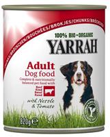 6x Yarrah Bio Hondenvoer Chunks Kip&Rund 820 gr