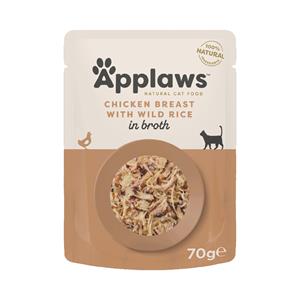 12x70g Kip met Wilde Rijst Applaws Kattenvoer