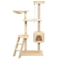 VidaXL Kattenkrabpaal met sisal krabpalen 150 cm beige