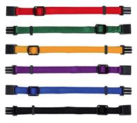6 Halsbänder S-M 17 bis 25 cm x 10 mm für Welpen, verschiedene Farben - TRIXIE