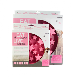 H.A.C. Eat Slow anti schrokbak SMALL - Ster Roze