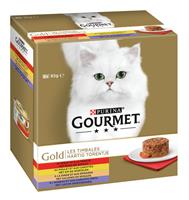 Gourmet Gold 8-Pack Hartig Torentje kattenvoer 96 x 85 g