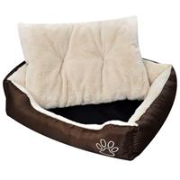bonnevie Warmes Hundebett,Katzenbett mit Polsterkissen m vidaXL