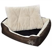 vidaxl Hondenbed bruin en beige XXL