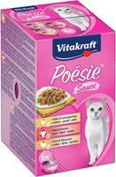 vitakraft Poésie Multipack Sauce 6x Kip / Kalkoen / Rund Kattenvoer