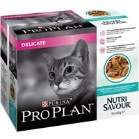 Pro Plan Delicate Nutrisavour met zeevis natvoer kat 10x85g 10 x 85 g