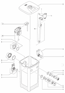 Filtermousse houder FiltoMatic 3000 - Oase onderdelen