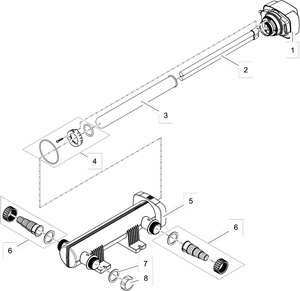 Oase Kwartsbuis D44x398mm met Rand - Optimaal UV-Doorlaatbaar voor Heldere Vijvers