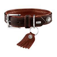 HUNTER Hundehalsband Cody dunkelbraun, Breite: ca. 2,8 cm, Halsumfang: ca. 37 – 43 cm