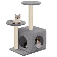 VidaXL Kattenkrabpaal met sisal krabpalen 60 cm grijs
