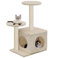 VidaXL Kattenkrabpaal met sisal krabpalen 60 cm beige
