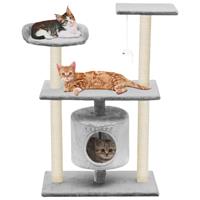 VidaXL Kattenkrabpaal met sisal krabpalen 95 cm grijs