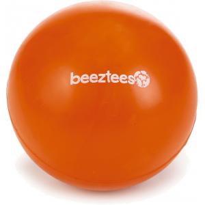 beeztees Rubber bal massief hondenspeeltje oranje 7.5 cm